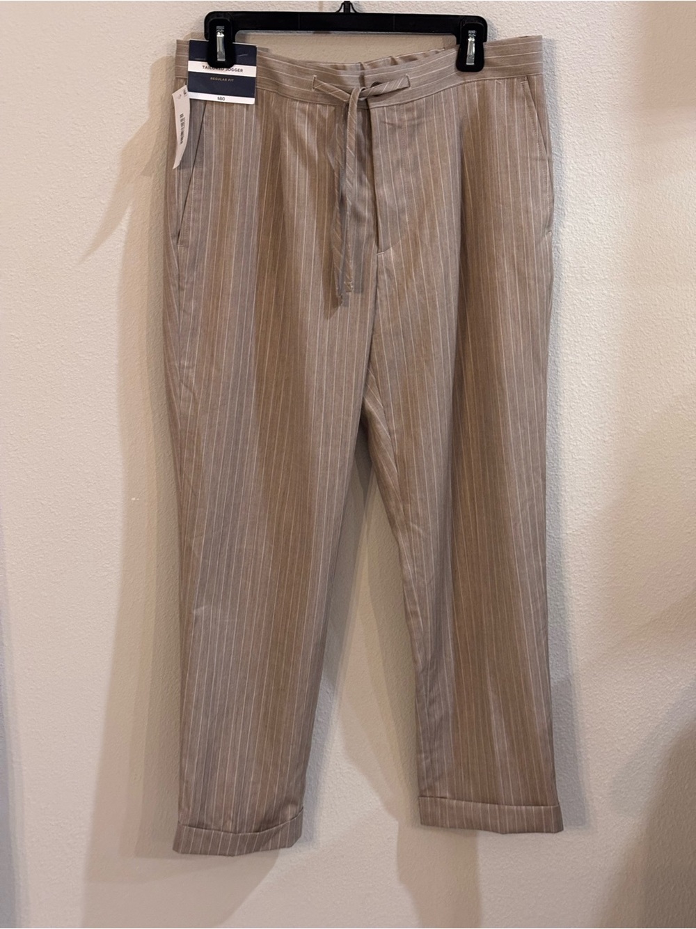 Stafford Tailored Jogger Pants Regular Fit, pleated, 32Sh, NWT
